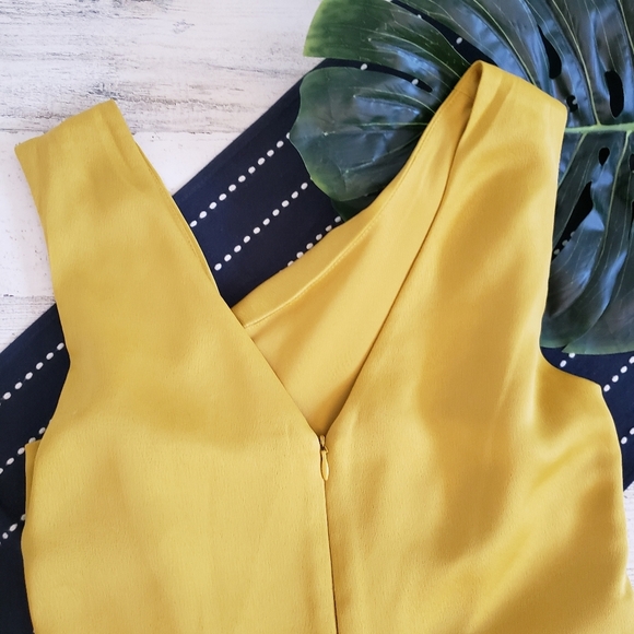 Just Taylor Alston Dress Midi Satin Chartreuse Formal Size 4 - Picture 10 of 11